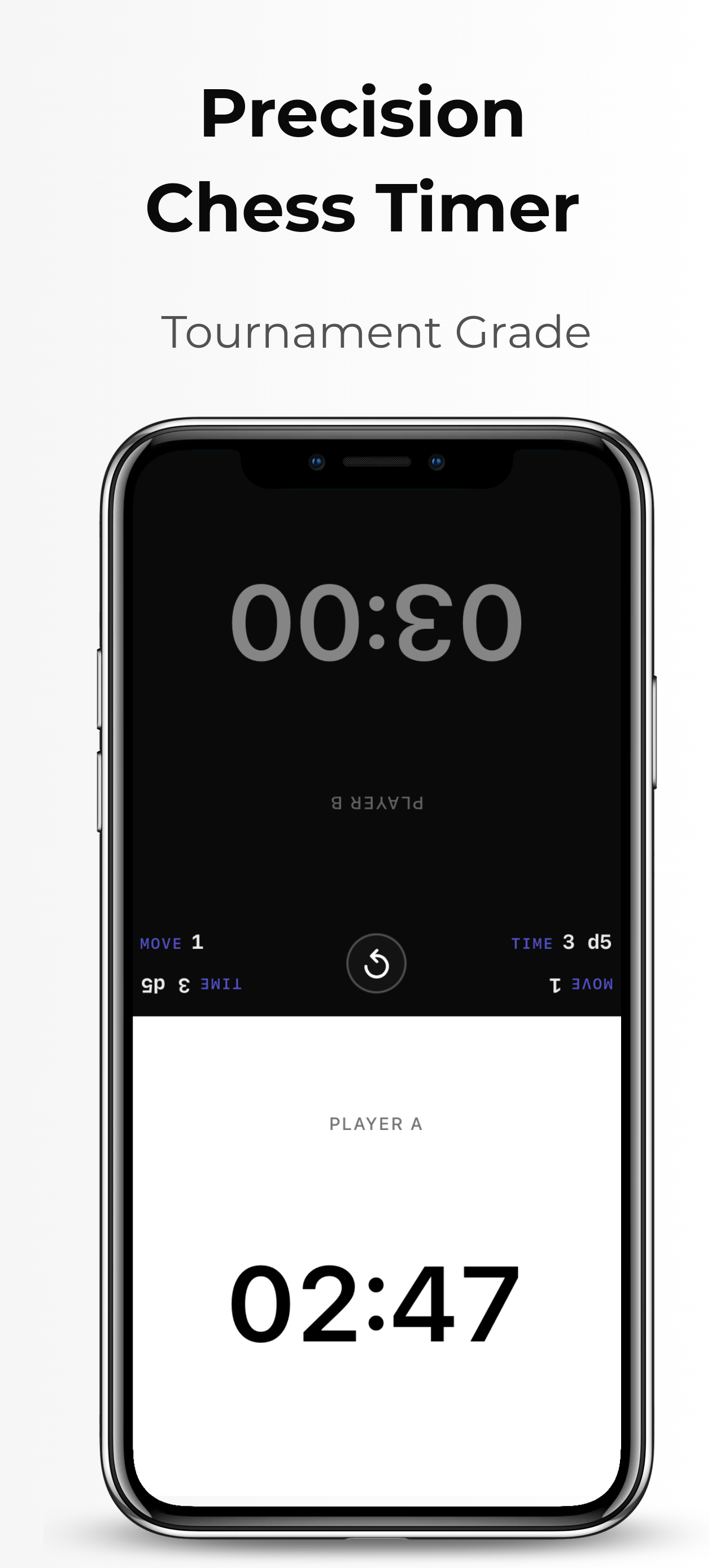 Chess clock timer view