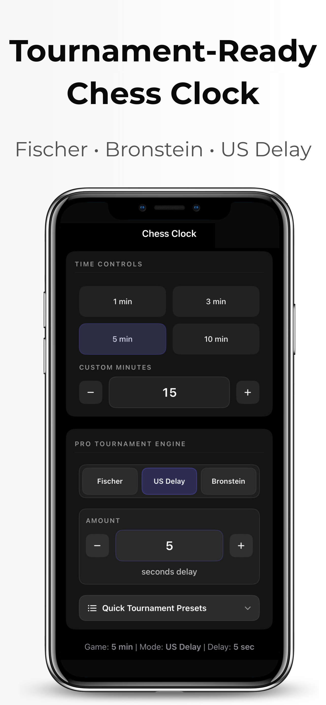 Tournament time controls